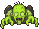 A zombie lunging